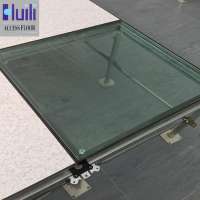 OEM transparent glass raised floor