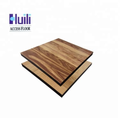 Calcium sulphate panel with natural wood finish